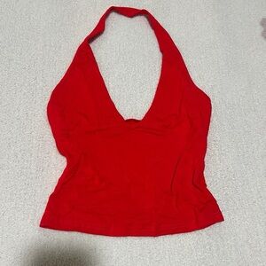 SHEIN Red Halter Tank Top